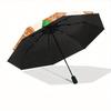 1pc Christmas Pattern Automatic Umbrella 8-Bone Design Compact Gear for Outdoor Travel, Perfect Holiday Gift  yy250827063