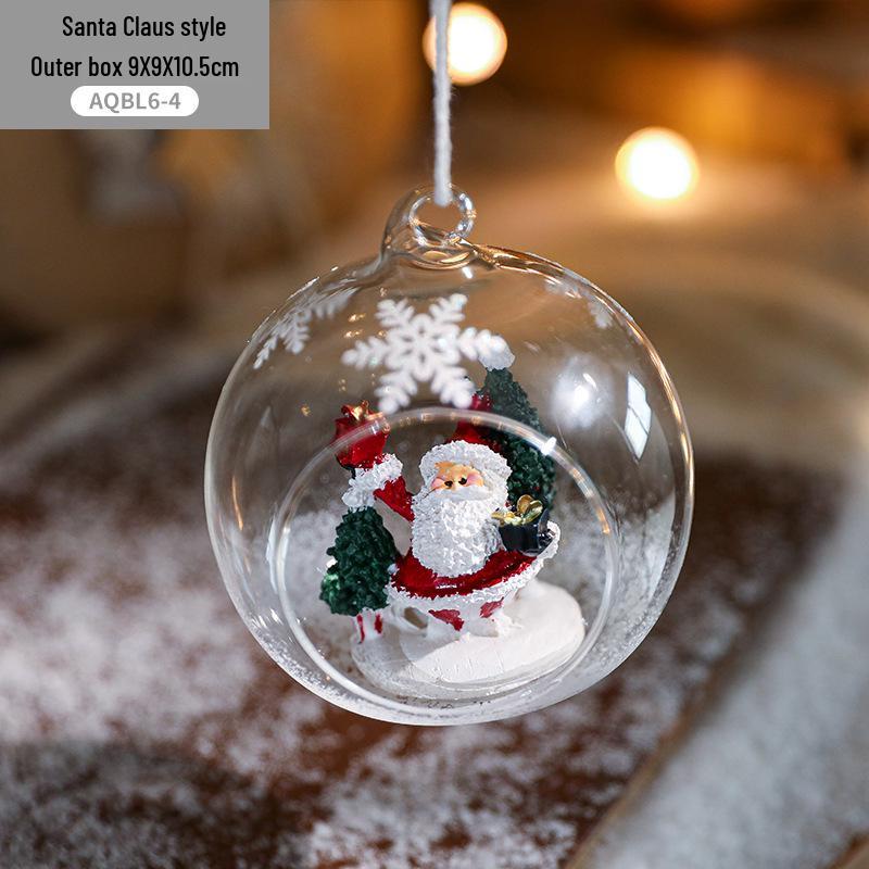 Glass Christmas Ball Ornament - Festive Hanging Decoration for Holiday Atmosphere
