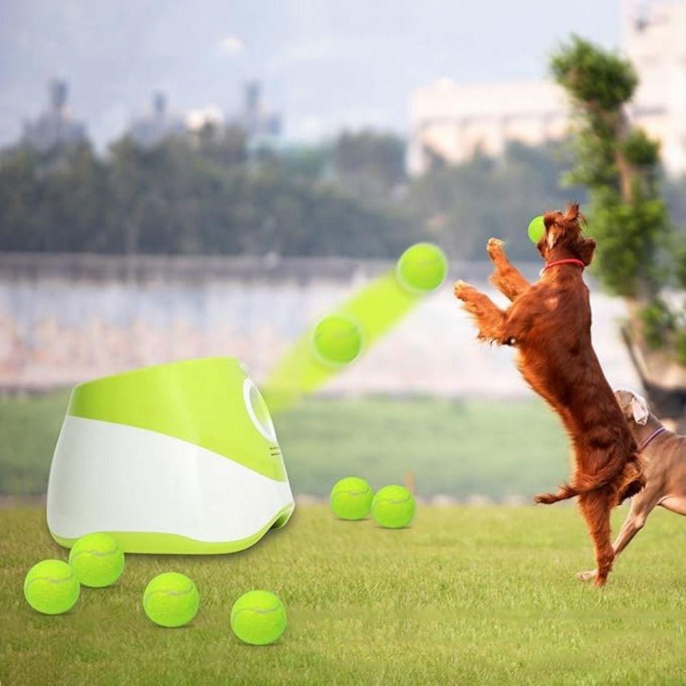 Automatic Dog Ball Launcher Creative Ball Throw Device Dog Elastic Ball Toys  Indoor/Outdoor