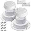 (2 Pack, White RV Roof Vent Cover Kits with Putty Tape and Screws, Camper Vents Cap for Trailer RV Roof Vent Cover Replacement, Camper Plumbing Vents