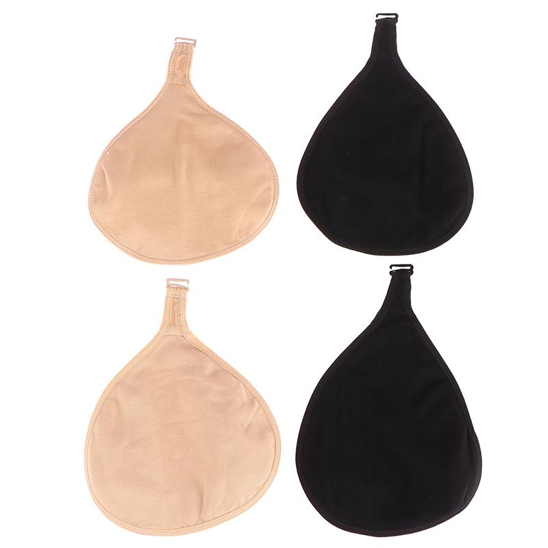 Portable Breast Prosthesis Protective Pocket Soft Breathable Hook Cotton Fake Breast Protective Case Cotton Bags for Mastectomy