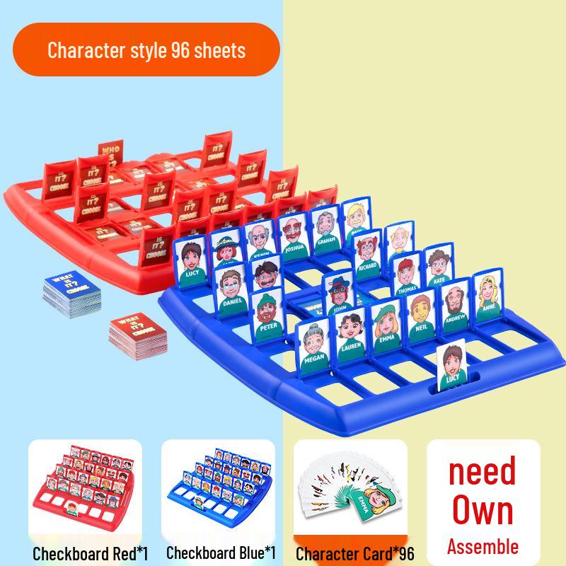 Guess Who Interactive Logic Training Game for Kids - Two-Player Educational Board Game