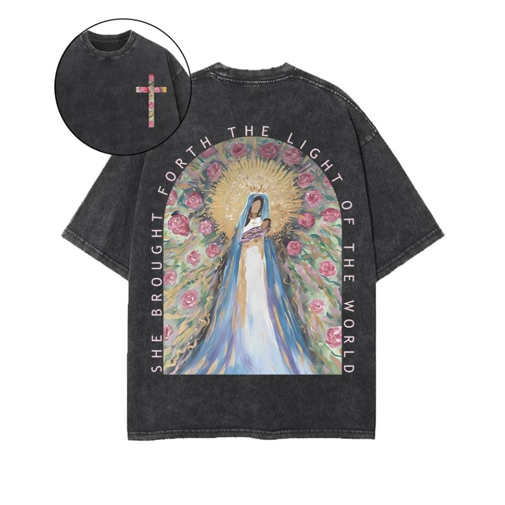 Bedrucktes T-Shirt Sommer Kurzarm Lässig Baumwolle T-Shirt Harajuku Y2k Gewaschen Übergroß Herren Damen Kleidung