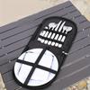 1pc Oxford Cloth Cutlery Storage Bag (9.43x9.43inch), Portable Folding Travel Utensil Organizer, Picnic Beach Camping Essentials Cutlery Not Included