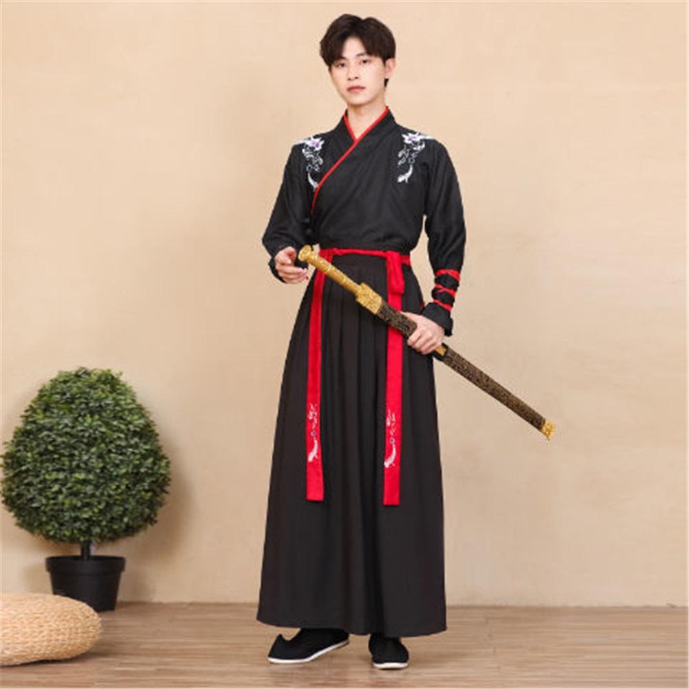 Herreklær Hanfu kampsportstil Ridderlig kjekk herredrakt