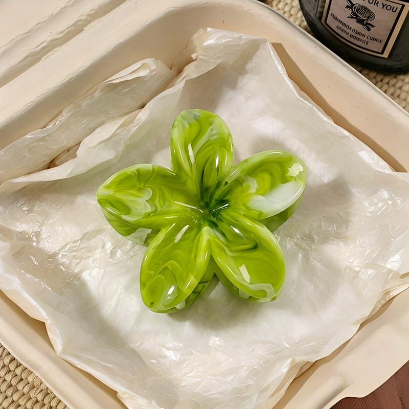 1/6pcs Rendering Frangipani Hair Clip for Woman Elegant Shark Clip Girls Ponytail Clip Hair Clamp Hair Accessories