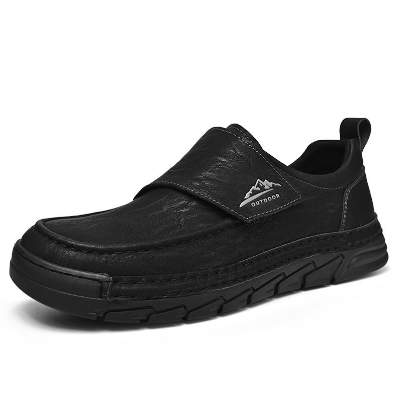 

Fashion 2025 New Classic Dress Shoes Men s Casual Loafers Outdoor Lightweight Flat Shoe Comfortable and Anti -Slip Office Walking Shoes 46 чёрный