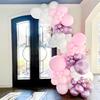 Pink Balloon Arch Kit White Metallic Pink Confetti Balloons Garland Wedding Baby Shower Gender Reveal Birthday Party Decoration