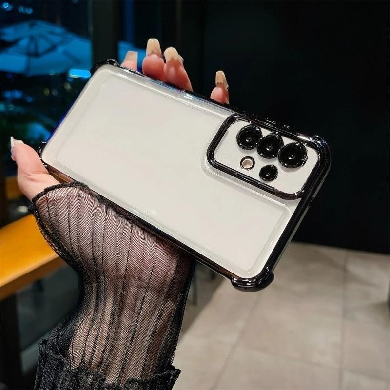 Four Corners Shookproof Plating Silicone Soft Case For Samsung Galaxy A17 A56 A36 A73 5G A53 A52 A33 A23 A22 A13 A12 Cover