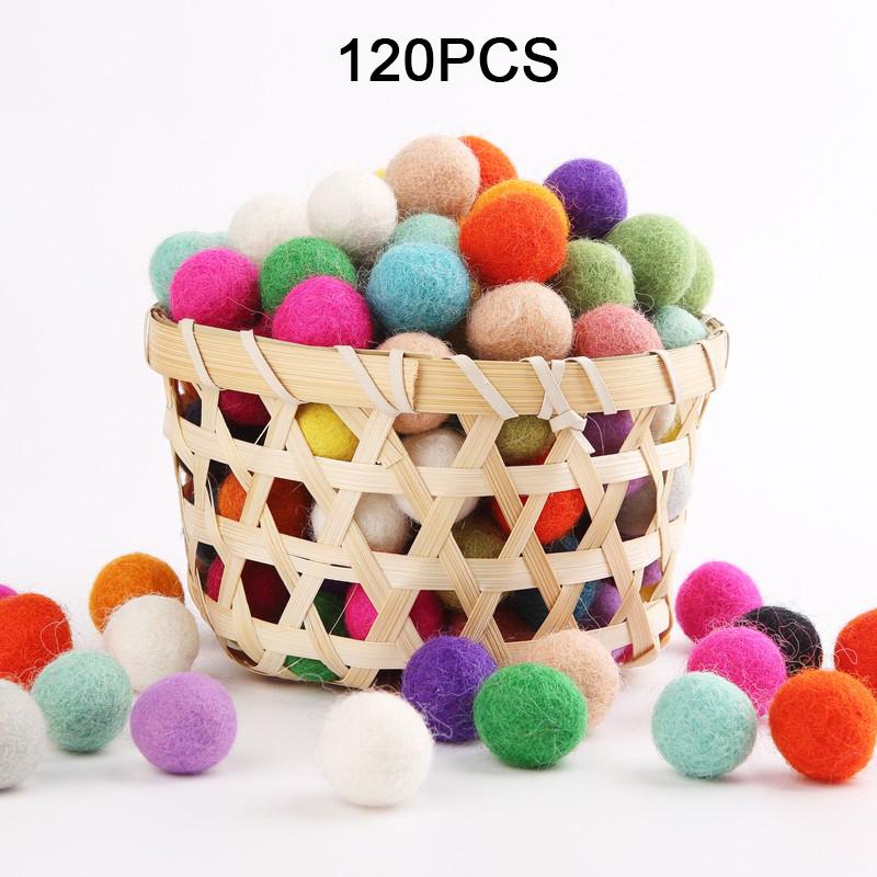 100Pcs 20Mm 100% Wool Felt Balls Diy Balls Hanging Accessories Candy Color Pom Pom Ball For Kids Party Crafts Children'S Toys