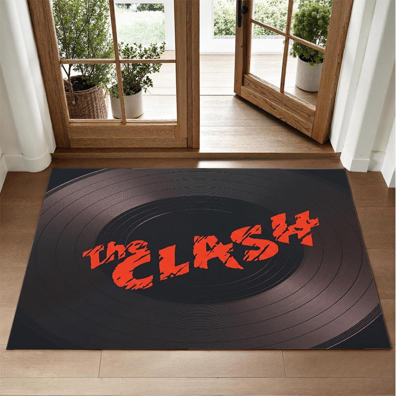 The Clash Design Crystal Velvet Rug Soft Decorative Mat for Bedroom Entrance