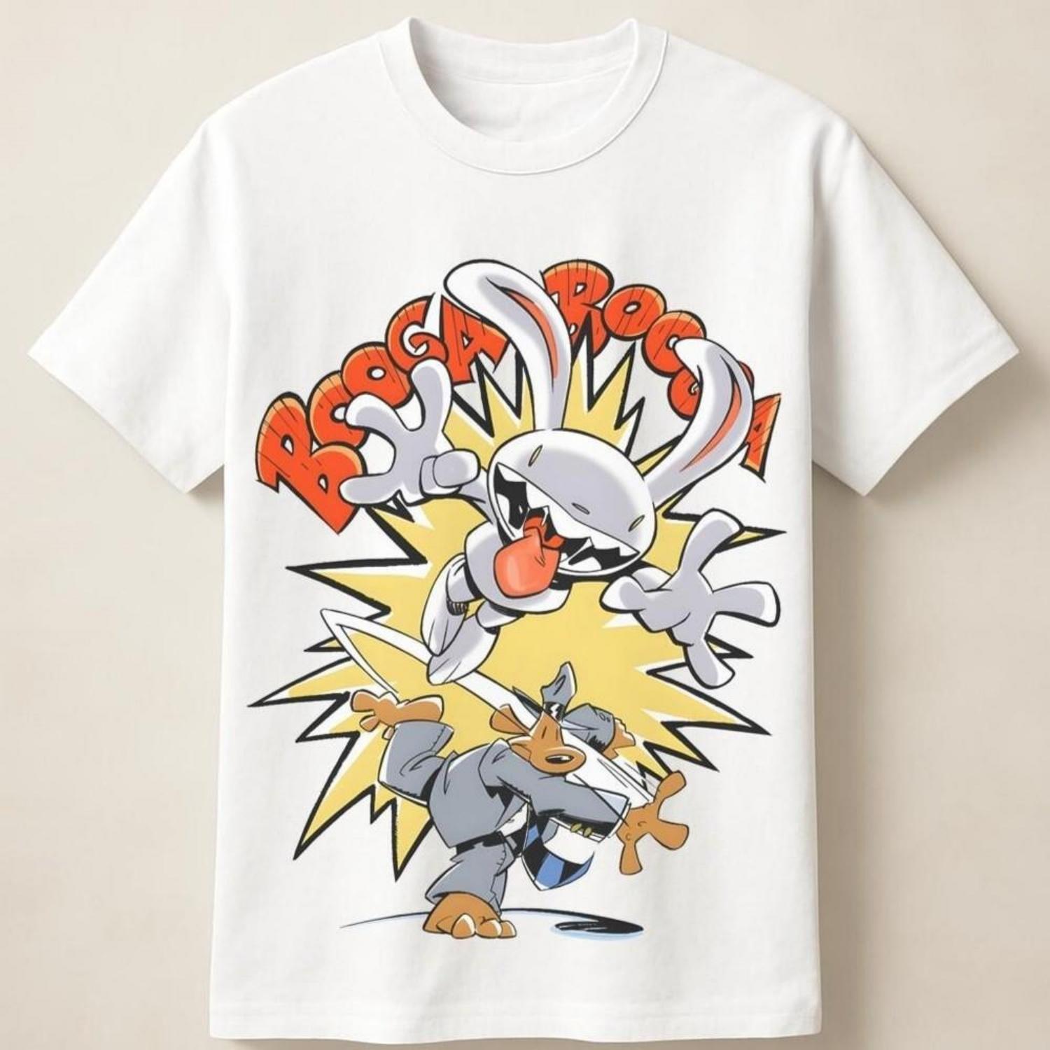 

Booga Rooga Crazy Bunny Unisex T-Shirt Unisex T-Shirt S чёрный