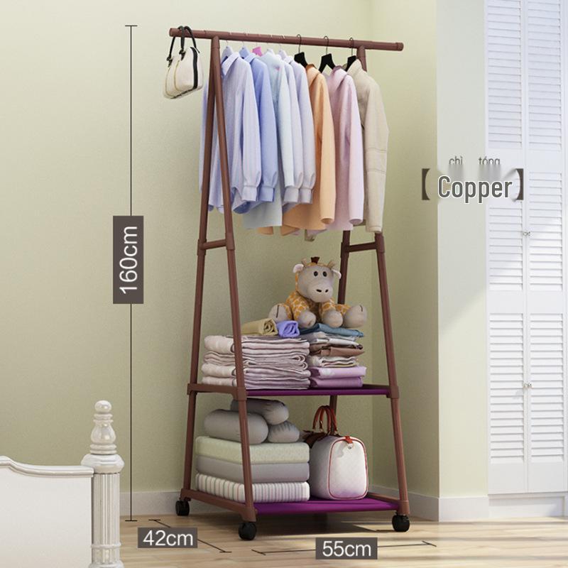 Elegant Multifunctional Coat Rack with Wheels - Japanese and Korean Style