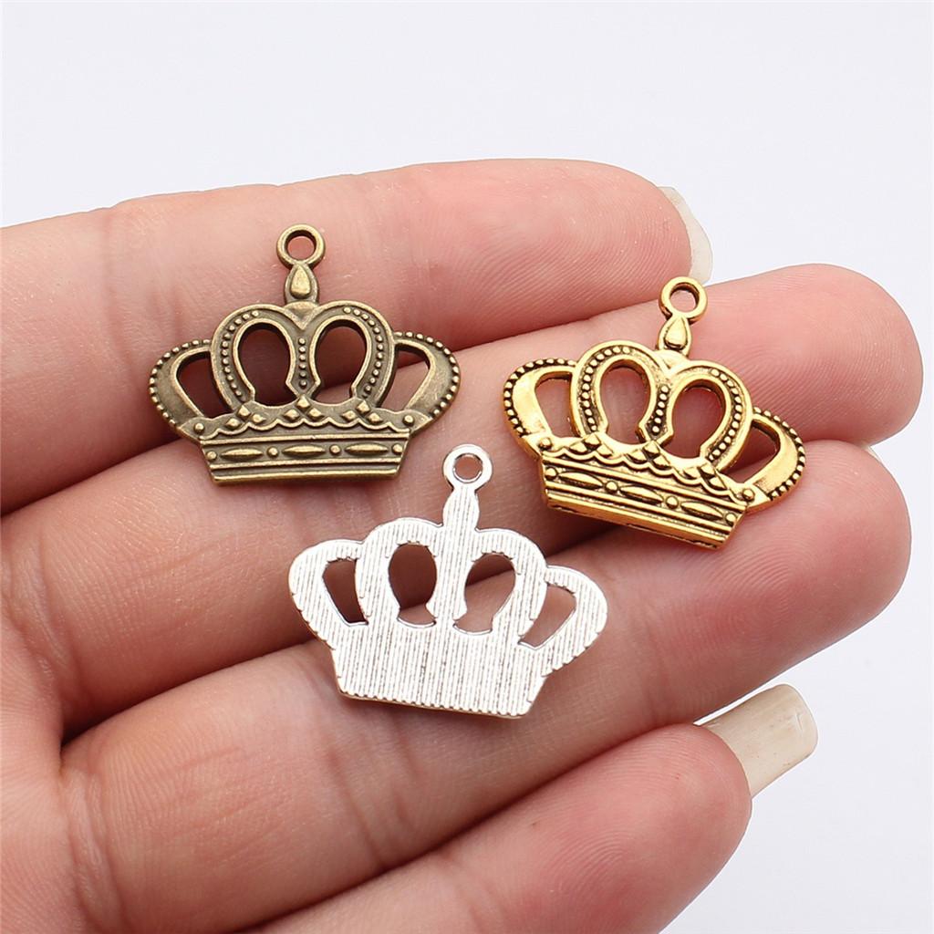 Crowns Royalty Princess Tiara Charm Antique Bronze Zinc Alloy Jewelry Making Supplies for Girls Metal Charms New Arrival