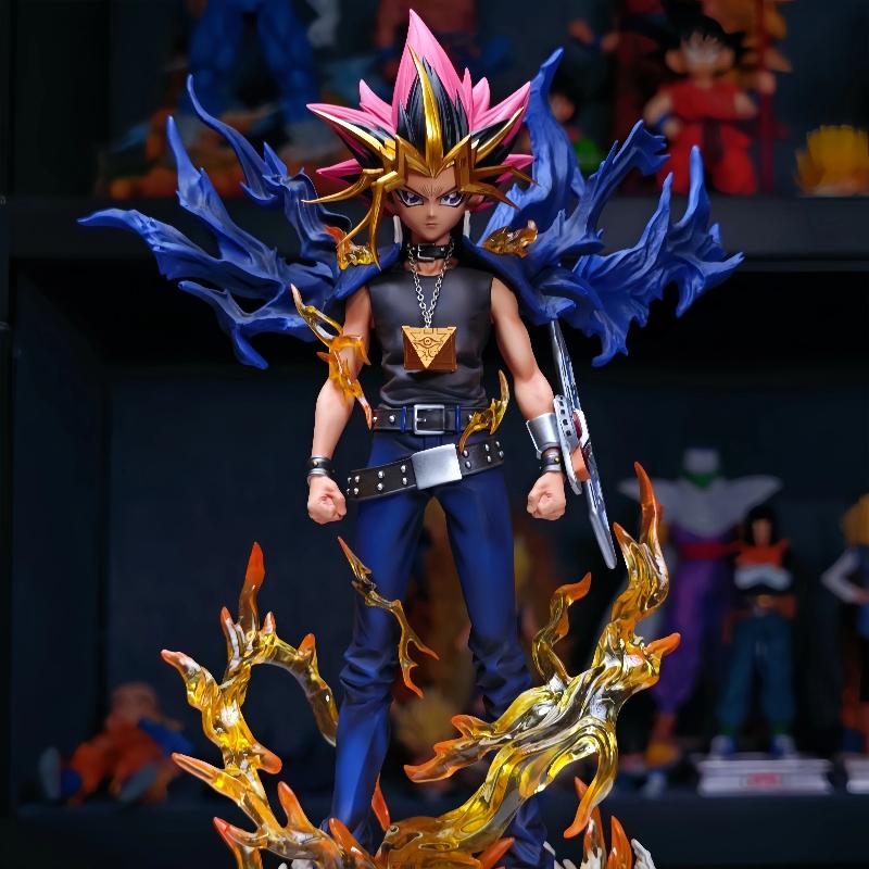 27cm Muto Yami Yugi Gk Statue Yu Gi Oh Anime Figure 25cm Painted Version Desktop Decoration Gift For Anime Fans