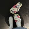 Piaohong Thick-soled Cross-cool Slippers for Women's Outer Wear 2025 Summer New Graffiti Beach Stepping On Shit Sandals for Women Non-slip