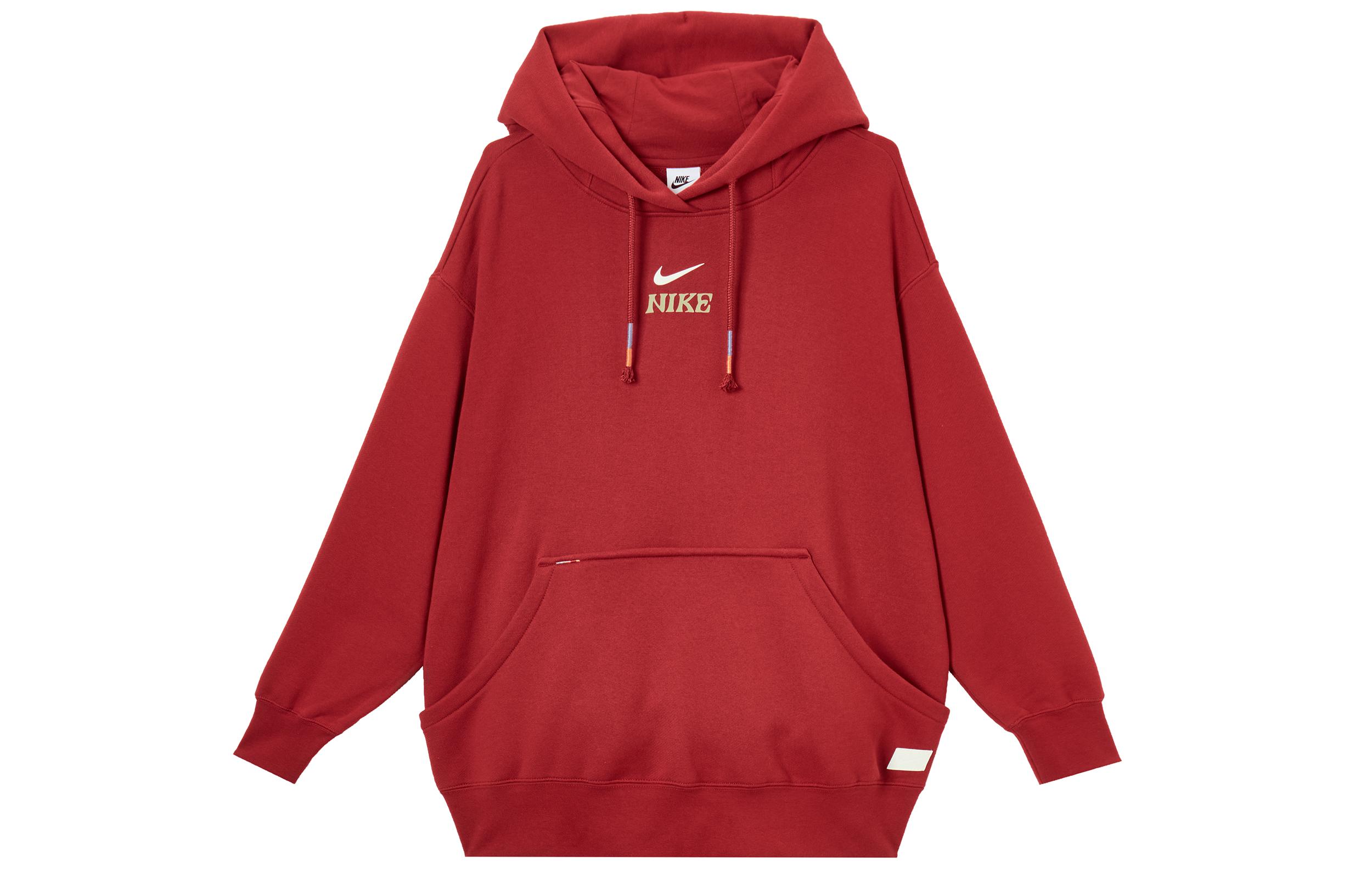 Nike Sweatshirts Women s Red Hooded Moderate Regular IQ3826-613 M
