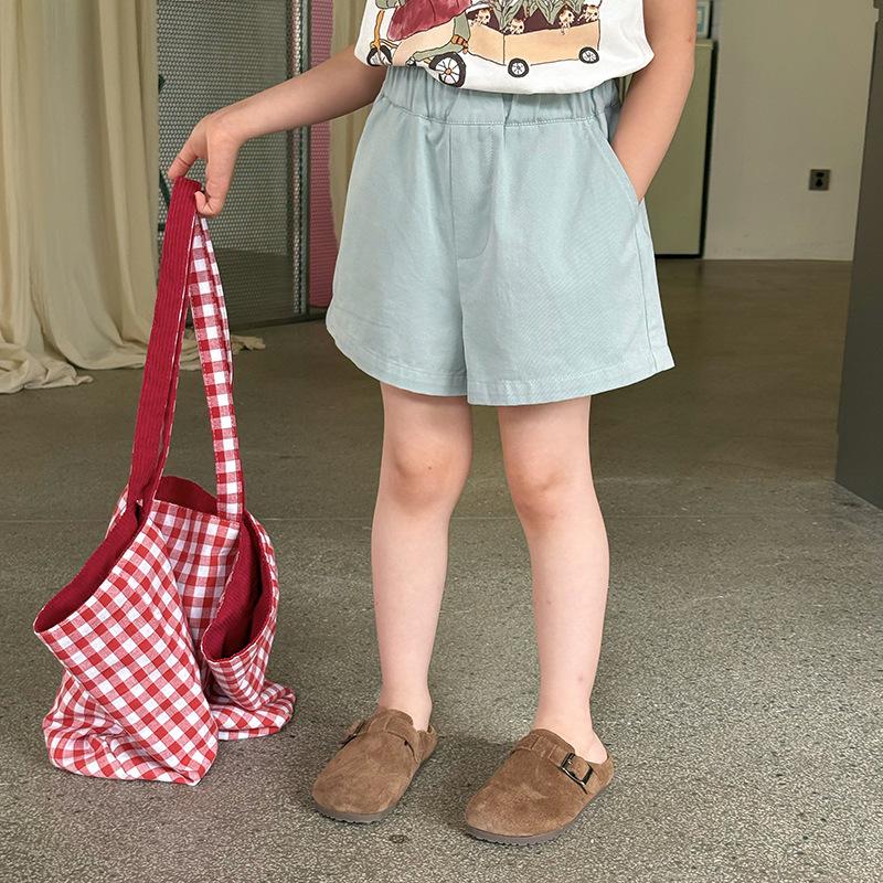 Children's cotton shorts girls baby solid color casual three-point pants summer versatile hot pants