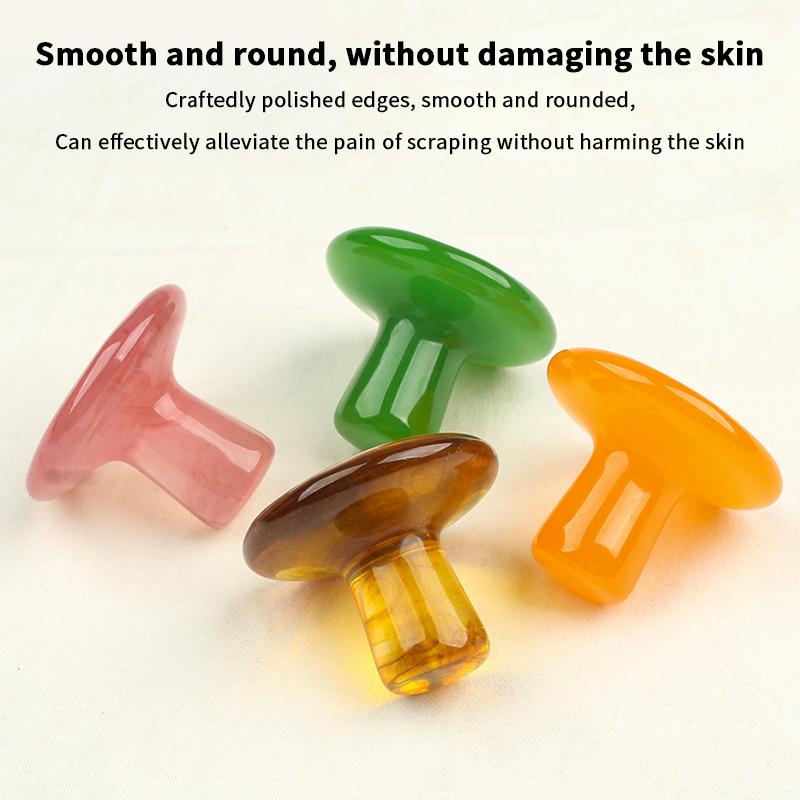 Mushroom Shaped Gua Sha Facial Massage Relax Skin Care Tool Resin Face Lift Remove Wrinkles Portable Manual Massager