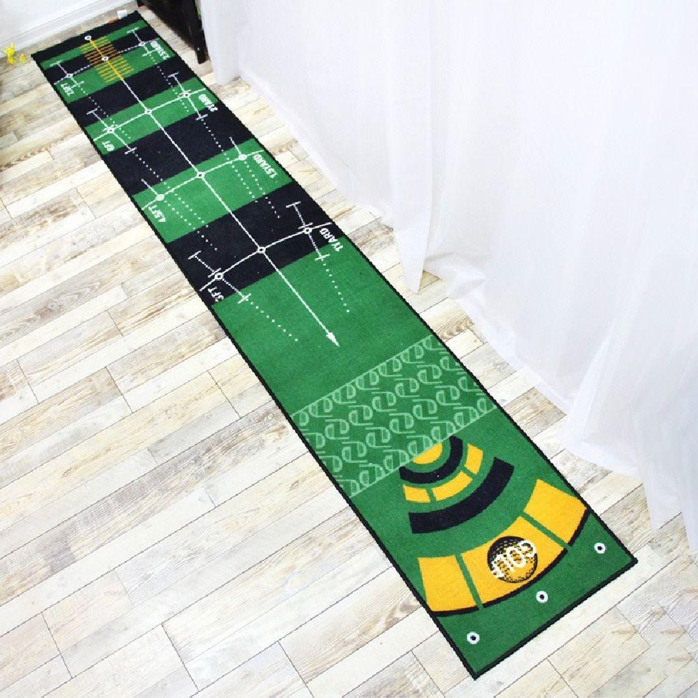 Foldable Golf Putting Practice Mat Anti-Slip Golf Putting Green Blanket Golf Hitting Mat Adults
