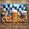 Oktoberfest Bier-Lutscher Bayerische Flagge Party-Banner, künstlerischer Stil Ländlicher Biergarten Brauerei Bar Dekoration