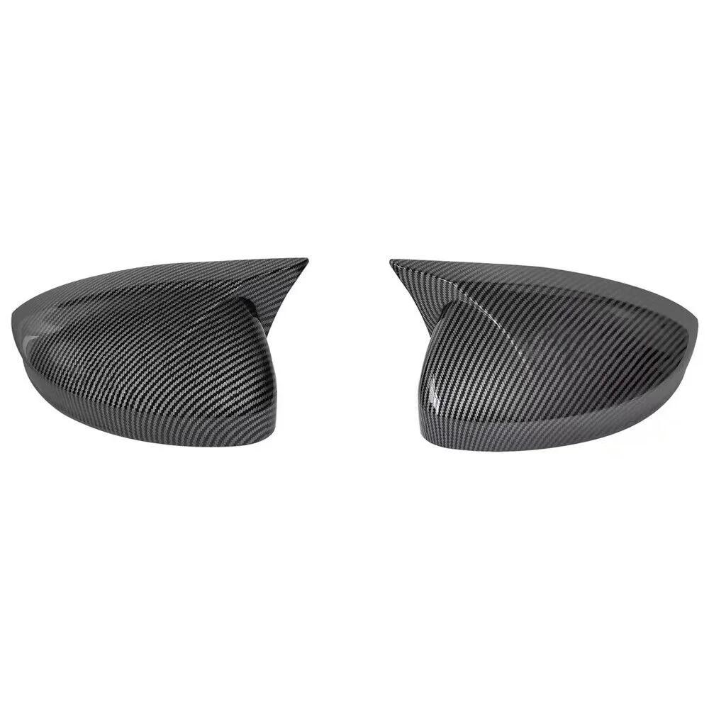 For Volkswagen Tiguan 2017-2020 Car Sticker Rearview Side Mirror Cover Wing Cap Exterior Door Rear View Case Trim Carbon Fiber