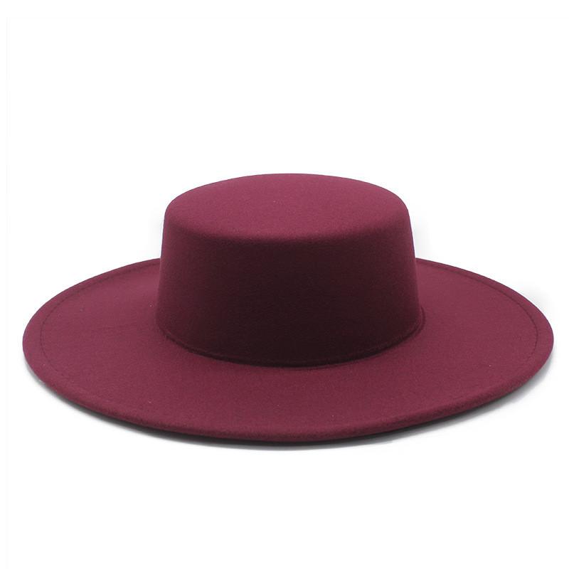 Wool Felt Top Hat With Wide Brim For Formal Events And Winter Wear