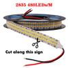 2835 LED Strip DC 12V 24V Led Tape Light 5M 60/120/240/480 LEDs/M Flexible Led Stripe Waterproof Led Ribbon Outdoor Rope lights