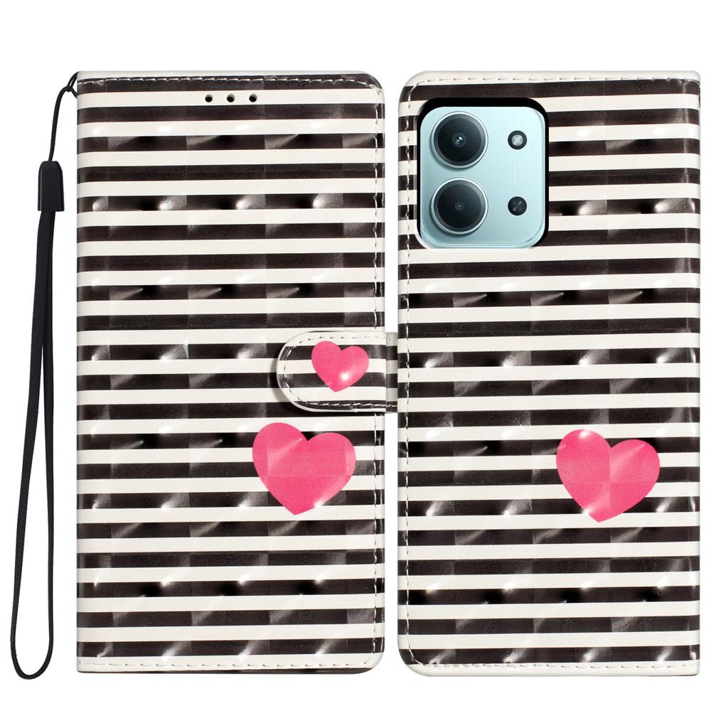 Dla Xiaomi Redmi 15C 4G (Światowy) (171mm)/Etui Poco C85 4G PU Skóra Portfel Pokrowiec na Telefon Druk Wzoru 3D