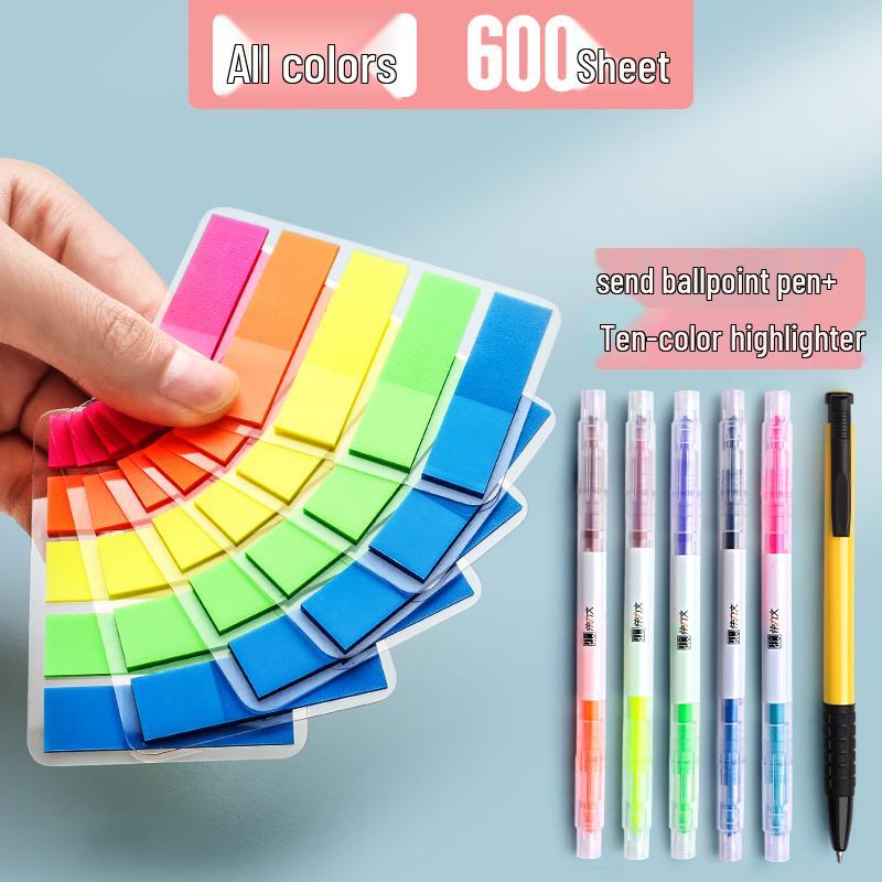 Transparent Writable Index Tabs for Students: Sticky Notes & Page Markers