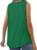 2025 Women's Plus Size Sleeveless Lace Pleated Blouse with Waist Cinching