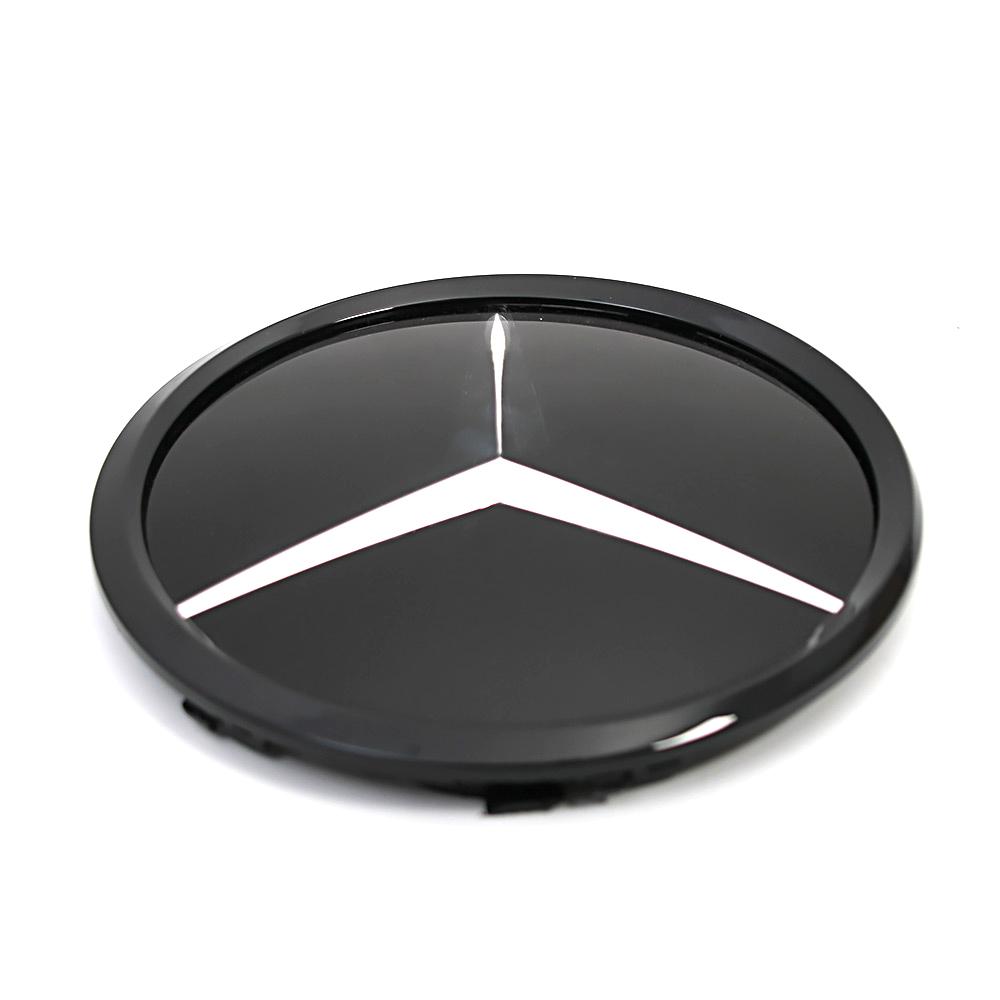 Calandre avant 3D Miroir Étoile Emblème Logo Noir Brillant et Argent Chrome Pour Mercedes Benz Classe E W213 2016-2020 E200 E2