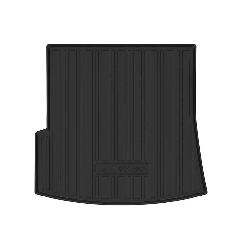 24-Year Xiaopeng MONA M03 TPE Waterproof Trunk Mat - Eco-Friendly, Wear-Resistant, Carbon Fiber Pattern