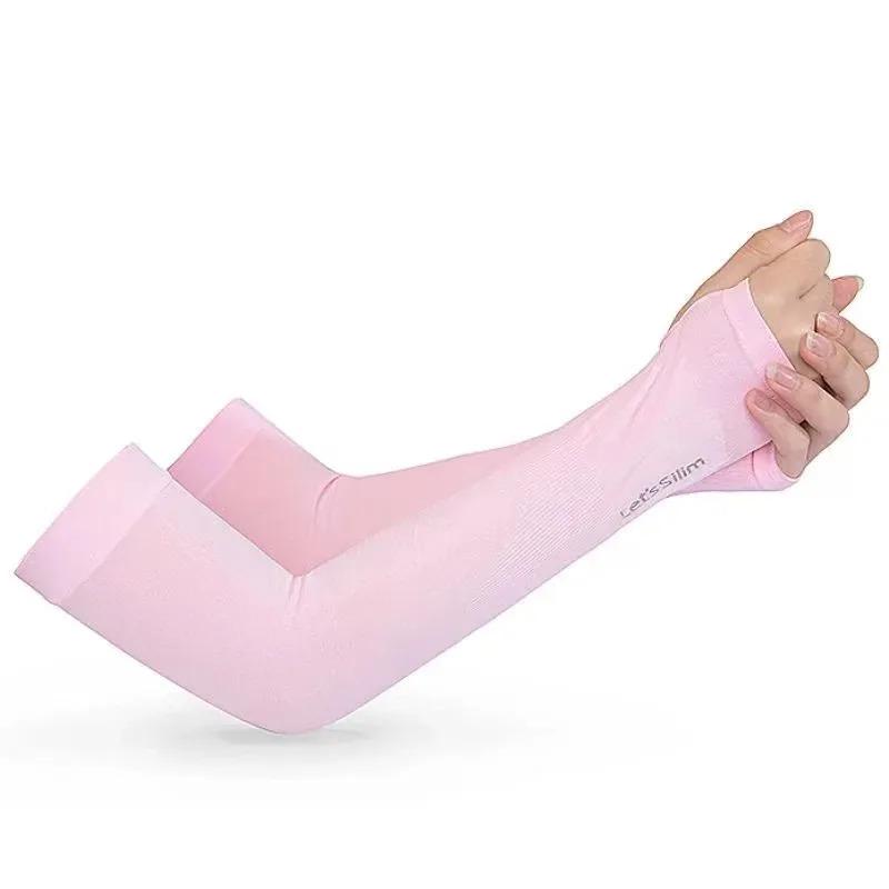 1/2pcs Summer Ice Silk Long Sleeves Anti-Sunburn Arm Cover Men Women Cuff New Cool Hand Sleeves Anti-UV Cycling Arm Sleeve