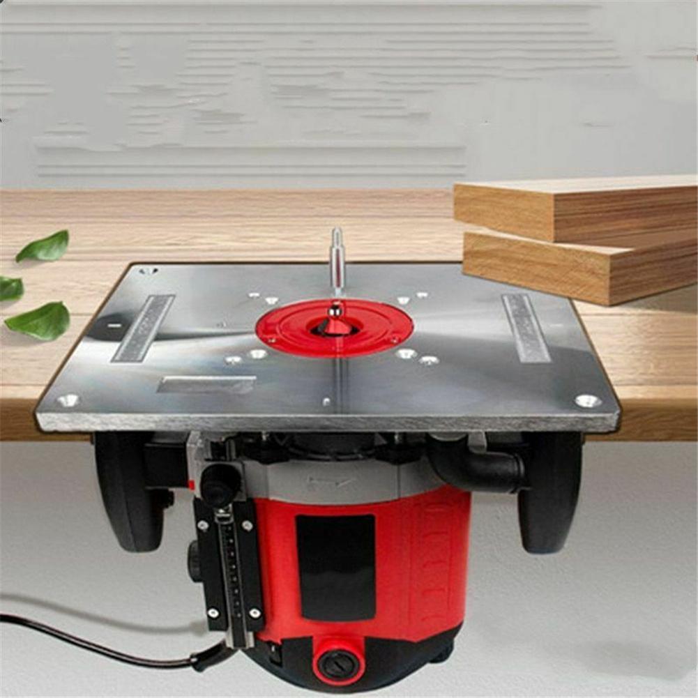 Aluminium Router  Table Insert Plate With Center Hole Plate For Woodworking Benches Router Plate Wood Tools Milling Trimming Machine