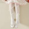 Summer Thin Baby Tights for Girl Mesh Hollow Breathable Pantyhose Bow Ribbon Heart Korean Fashion Kids Legging Stocking Sock