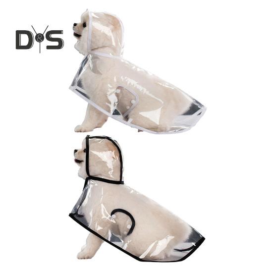 Jachetă de ploaie transparentă pentru câini de companie, cu glugă, impermeabilă, la modă, ușoară, pentru animale de companie, haină de ploaie pentru câini mici și medii, pisici