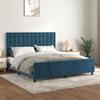 VidaXL Bed Frame with Headboard Dark Blue 160x200 Cm Velvet3126011
