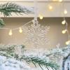 12Pcs Snowflake Icicle Christmas Tree Ornament Navidad Xmas Decor New Hanging Pendant