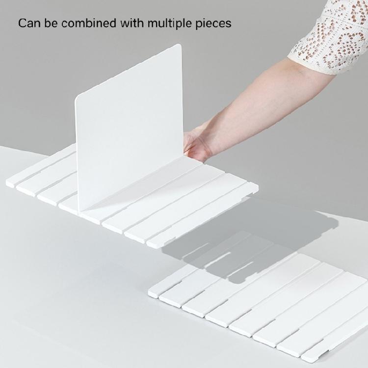 Household Organization Sturdy Plastic Shelf Dividers with Adjustable and Portable Designs for Easy Storage Solution