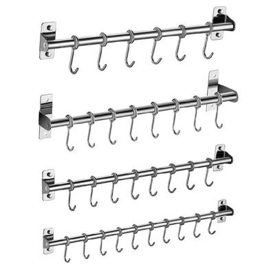 Stainless Steels Wall Mounted Hangers Efficient Clothes Storage Rack Coat Hook with Removable Hook Bathroom Supplies