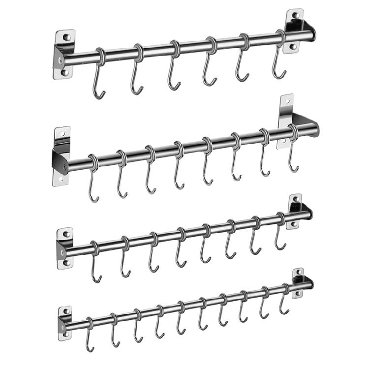 Stainless Steels Wall Mounted Hangers Efficient Clothes Storage Rack Coat Hook with Removable Hook Bathroom Supplies