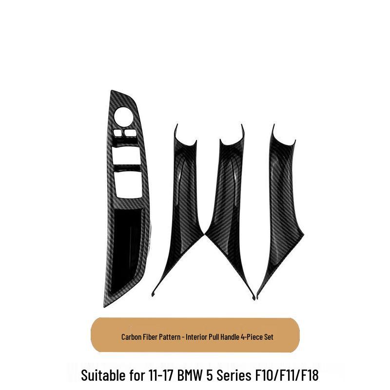 BMW 5 Series Interior Door Pull Handle Protective Cover Trim Sticker for 520/525/528/530 Models.