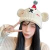 Trendy 2025 Handmade Knitted Cartoon Bear Wool Hat – Perfect Gift for Besties