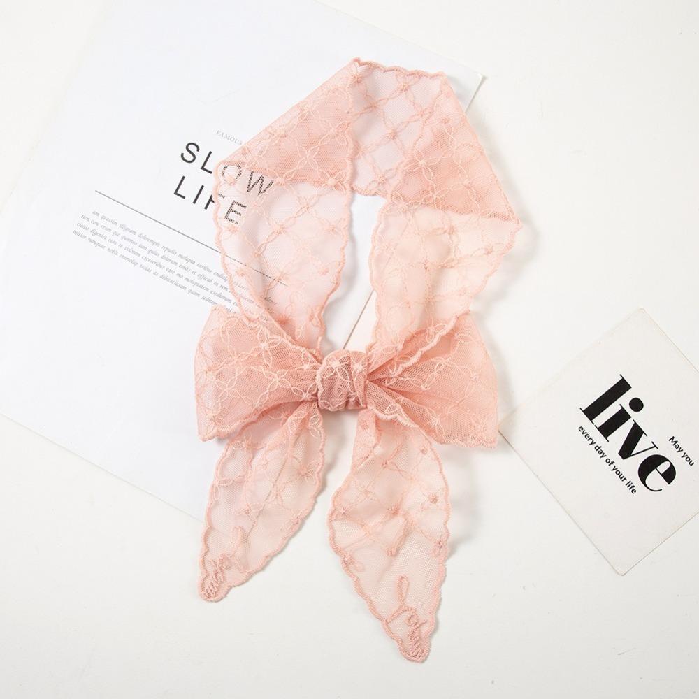 Embroidered Flower Women Narrow Long Scarf Elegant Sunscreen Shawl Ins Female Headscarf  Summer