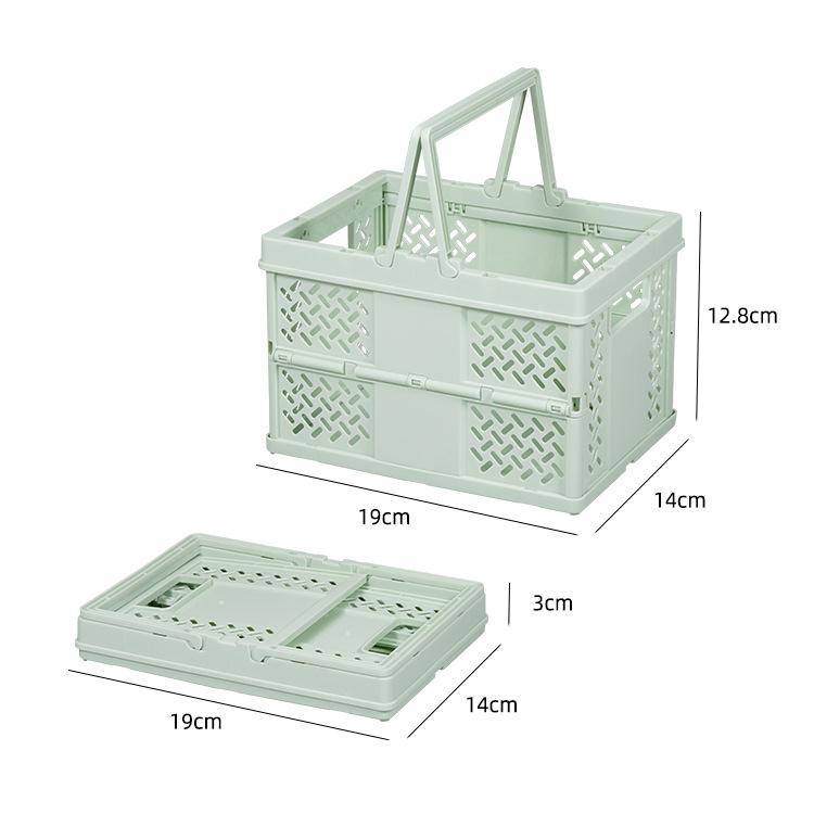 

Compact Picnic & Shopping Basket - Lightweight, Foldable, & Versatile for Snacks and Storage 19x14x12.8 cm