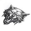 Fierce Wolf Head Wall Art Wrought Iron Roaring Wolf Wall Hanging Decoration for Living Room Bedroom Office