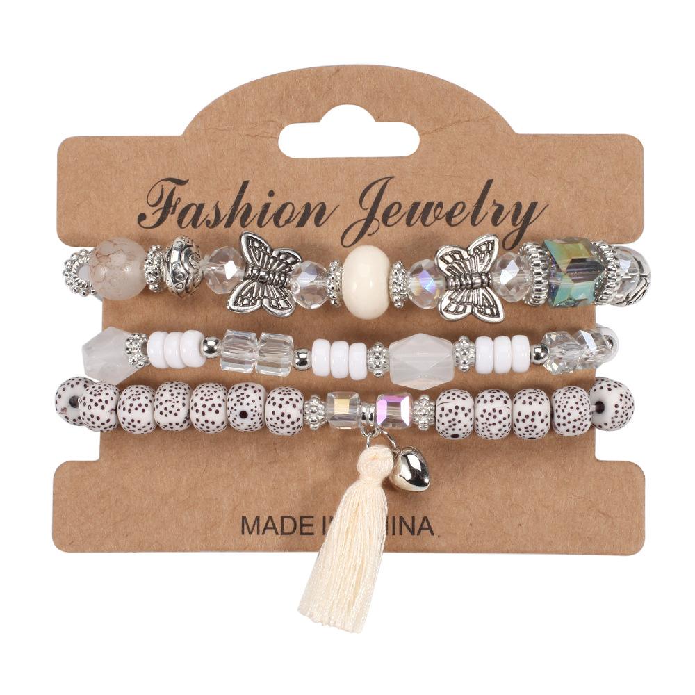 

JYL TS Bracelet Bohemian Christmas Deer Beads Ignites Festivity HY-2584-1 white большой провал o ruby