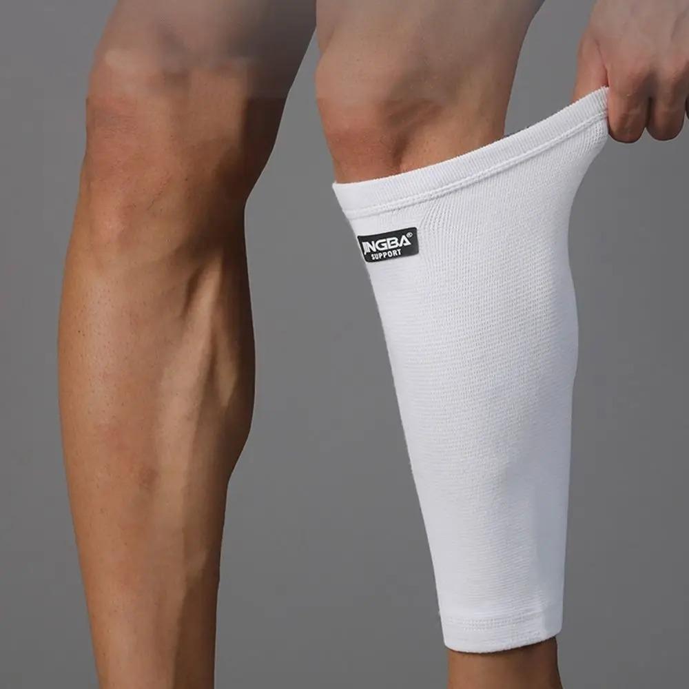 

White Calf Support Knitting Shin Splint & Calf Protector Damping Compression Sleeves for Men Women Basketball Soccer Running XL білий