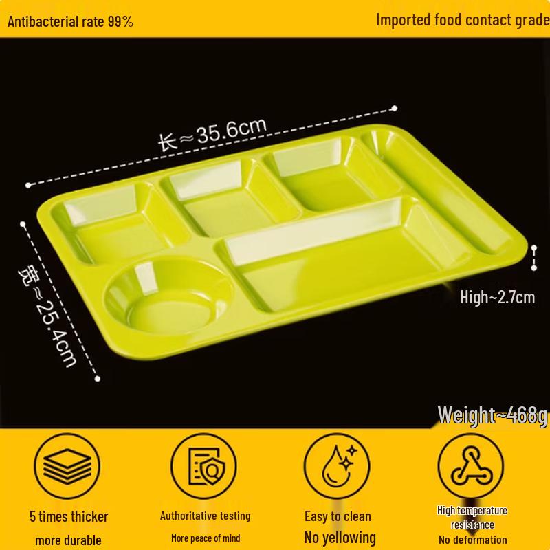 YANCHUJI A8 Melamine Divided Cafeteria Tray